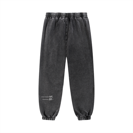 "AK" snow wash jogged sweatpants