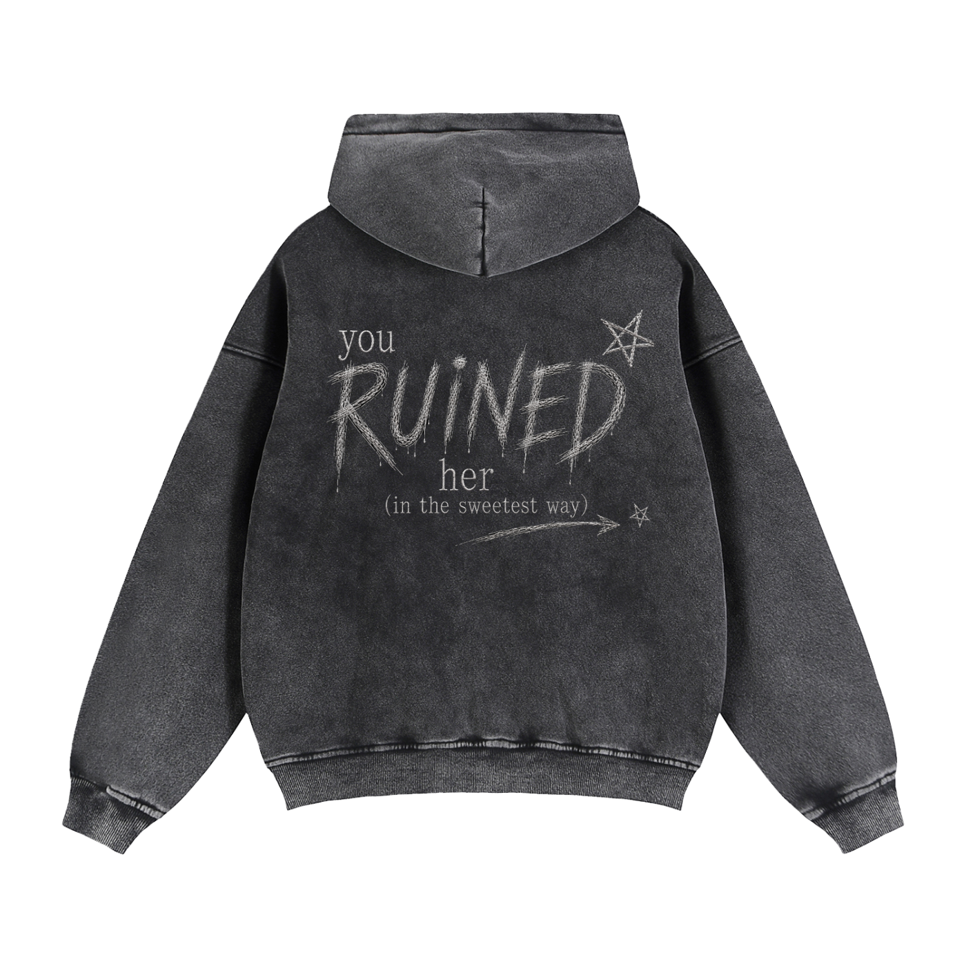 "peeping jane" zip-through boxy fleece hoodie