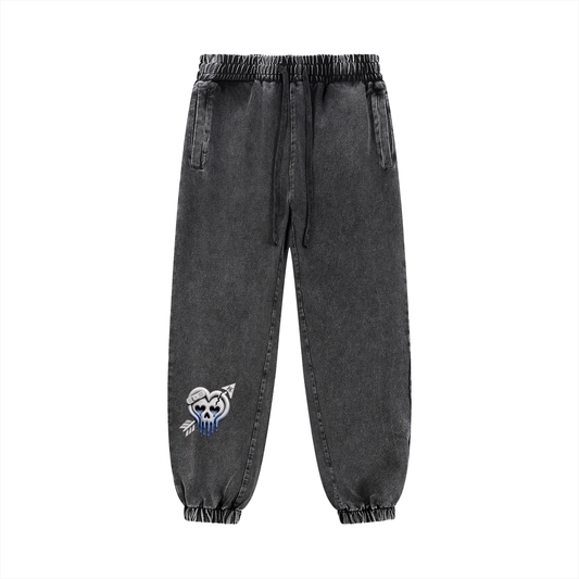 "AK" snow wash jogged sweatpants