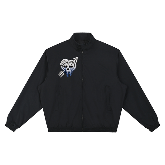 "gracie" stand collar bomber jacket